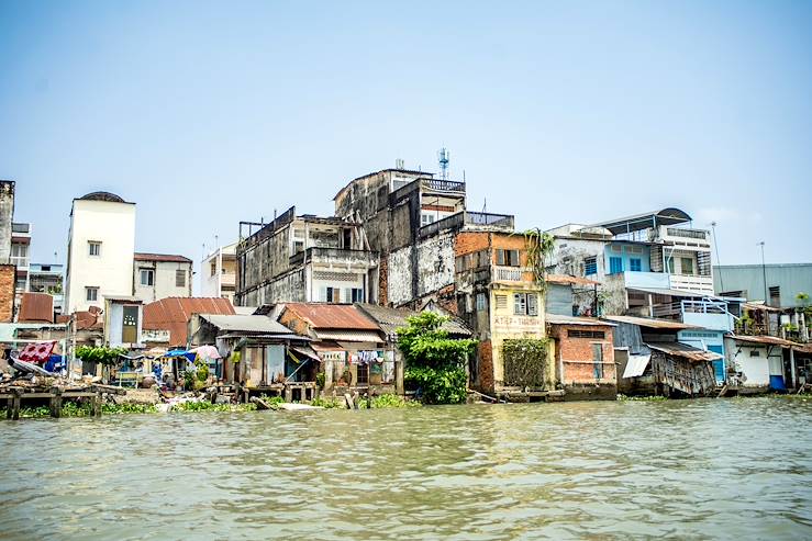 Homes on the Mekong River in Vietnam © Droits reservés