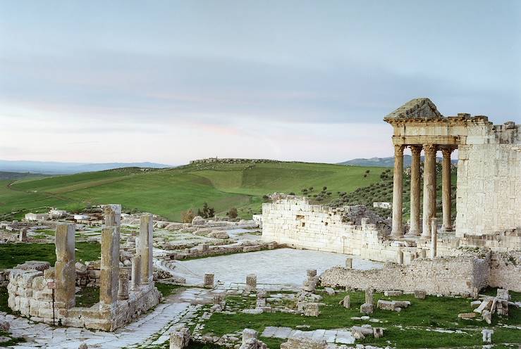 Archeaological site - Dougga - Tunisia © Peter BIALOBRZESKI/LAIF-REA